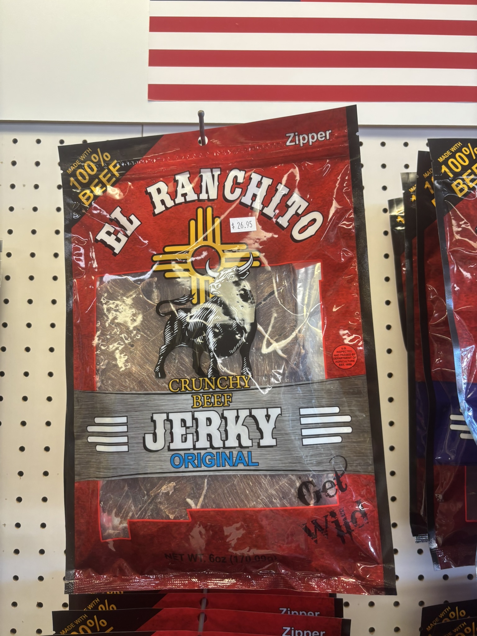 El Ranchito jerky on the shelf at The Beef Jerky Emporium