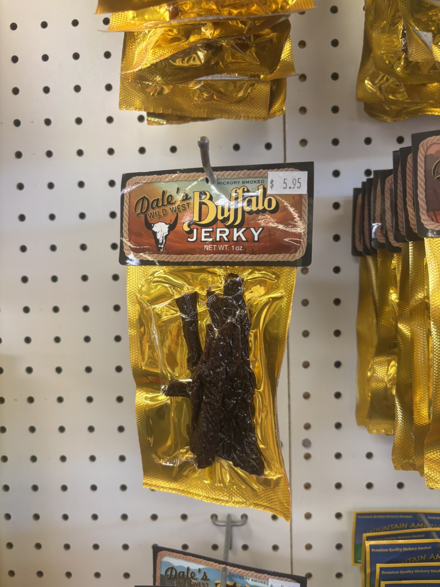 Dale's jerky on the shelf at The Beef Jerky Emporium