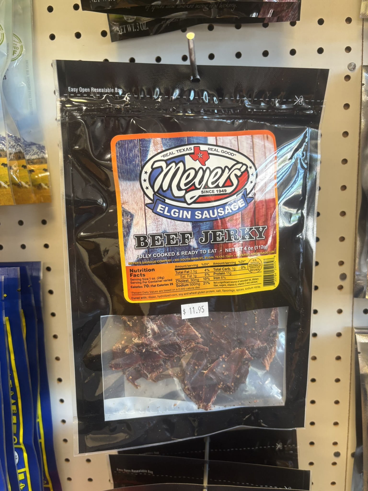 Meyers jerky on the shelf at The Beef Jerky Emporium